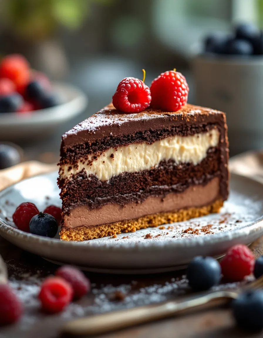 Best Chocolate Espresso Ricotta Torte - Rich &amp; Decadent - brekcakes