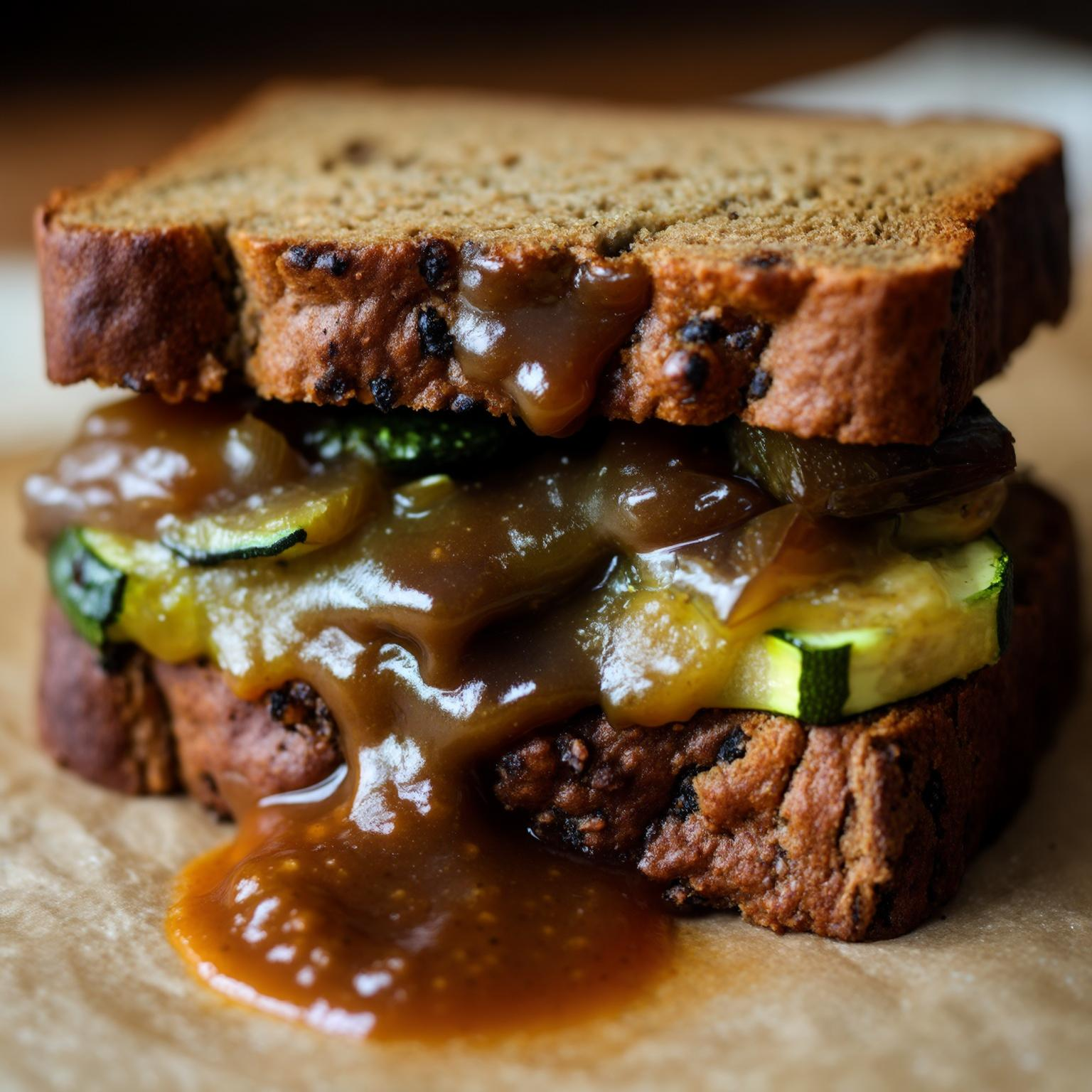 how to assemble zucchini breadwich