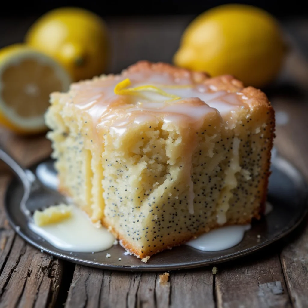Ingredients for Lemon Dump Cake with Poppy Seeds