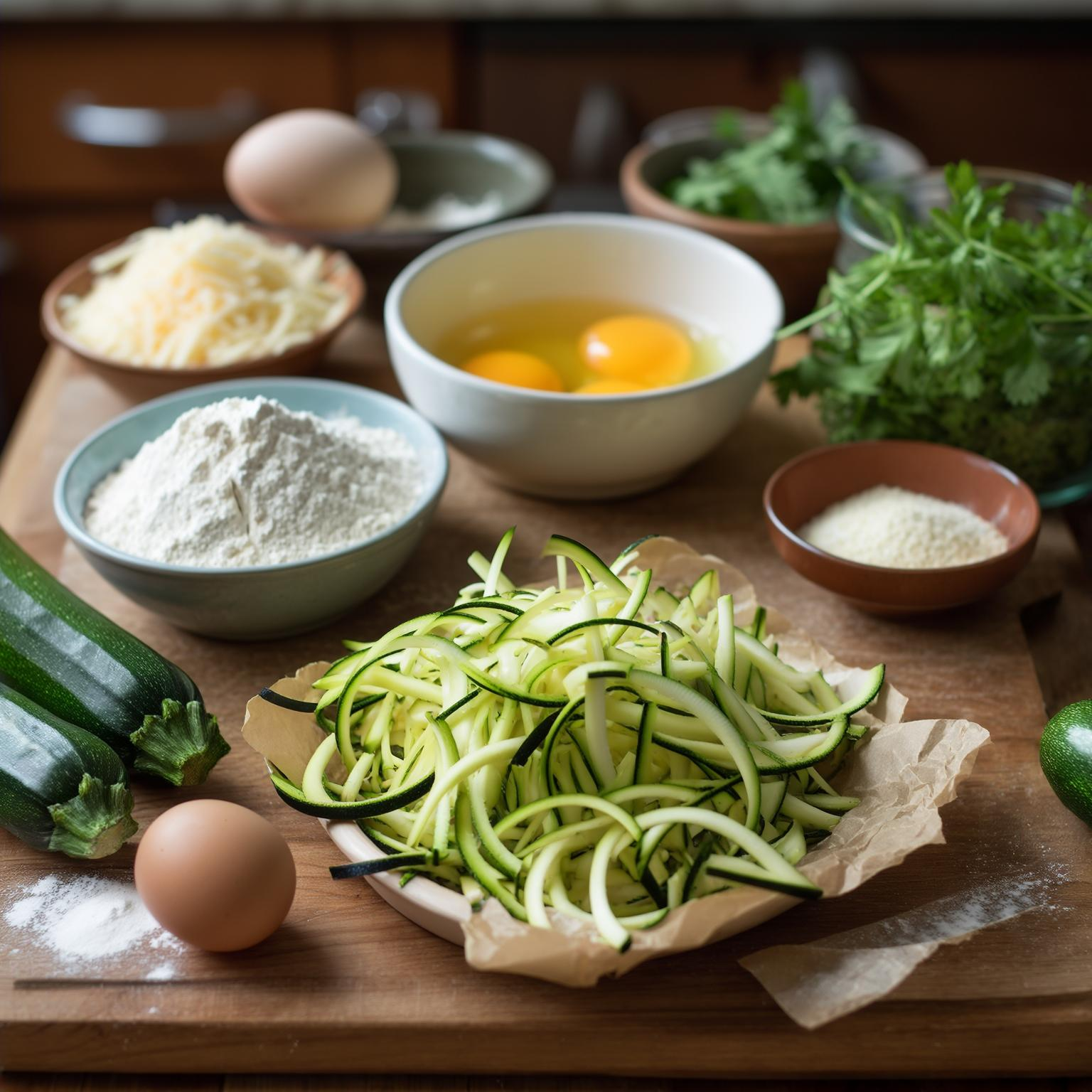 zucchini breadwich ingredients prep