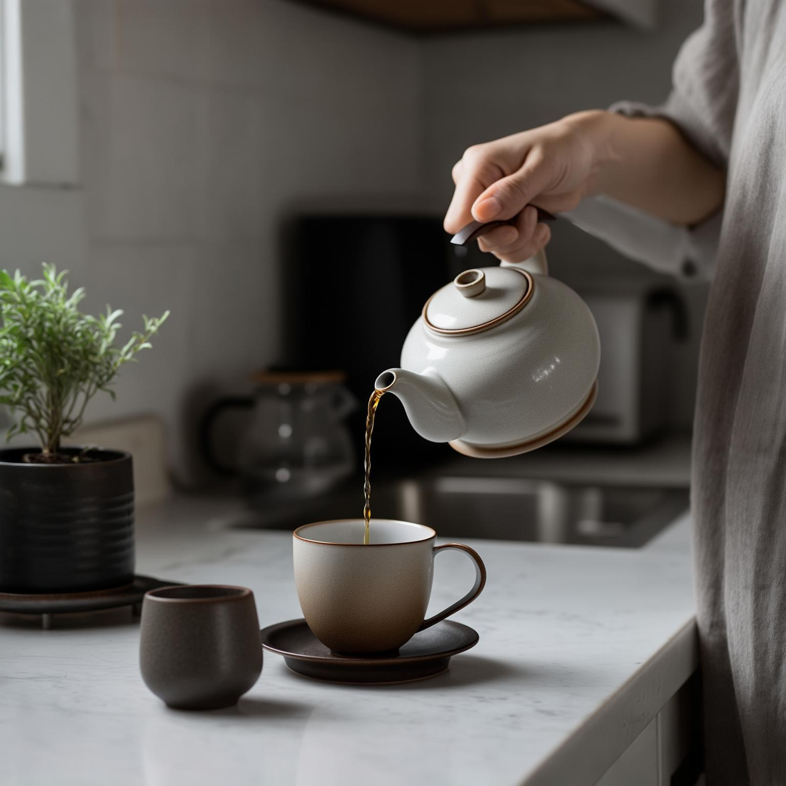 Enjoying Spicy Apple Cinnamon Detox Tea in daily routine